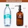 GM GMISUN GMISUN Amber Glass Soap Dispenser, 2 Pack Bathroom Hand Soap Dispensers with Stainless Steel Pump, 17 Fl Oz Kitchen Hand and Dish Soap Dispenser Set, Modern Vintage Liquid Brown Soap Dispens