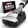 فرشاة ومكشطة شواء GRILLART بمقبض فاخر، فرشاة سلكية آمنة لتنظيف الشواية، فرشاة تنظيف شبكة الشواء لشوايات الغاز والأشعة تحت الحمراء والفحم والخزف، BR-8529.