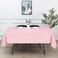 sancua Rectangle Tablecloth - 54 x 78 Inch - Stain and Wrinkle Resistant Washable Polyester Table Cloth, Decorative Fabric Table Cover for Dining Table, Buffet Parties and Camping, Pink.