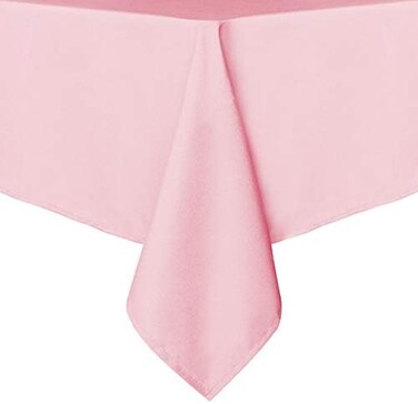sancua Rectangle Tablecloth - 54 x 78 Inch - Stain and Wrinkle Resistant Washable Polyester Table Cloth, Decorative Fabric Table Cover for Dining Table, Buffet Parties and Camping, Pink.