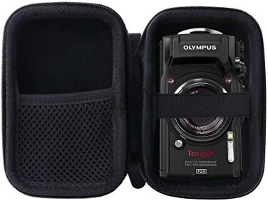 حقيبة حمل صلبة من WERJIA لكاميرا Olympus Tough TG-7/TG-6/ TG-5/TG-4 الرقمية (حقيبة تخزين، أسود).