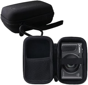 حقيبة سفر صلبة من مادة EVA من WERJIA لكاميرات Canon PowerShot SX720 SX620 SX730 SX740 G7X الرقمية (حقيبة تخزين، أسود).