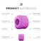 Jawzrsize Pop 'N Go Jaw, Face, and Neck Exerciser - Define Your Jawline, Slim and Tone Your Face, Look Younger and Healthier - Helps Reduce Stress and Cravings - Facial Exerciser (Beginner, Pink.