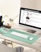 YSAGi Non-Slip Desk Pad, Waterproof PVC Leather Desk Table Protector, Ultra Thin Large Mouse Pad, Easy Clean Laptop Desk Writing Mat for Office Work/Home/Decor (80 x 40 cm, Light Green.