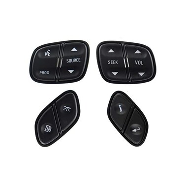Reeoutdoor Steering Wheel Control Switch Button Replacement for 2003-2009 Silverado Suburban Tahoe Avalanche GMC Sierra Yukon Escalade Replaces21997738, 21997739, 1999442, 1999443.