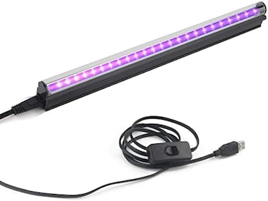 GREENIC Led Black Light Bar, 10W 1ft USB Portable T5 UV Blacklight Tube Glow in The Dark for Body Paint Room Bedroom D&eacute;cor Party Supplies Stage Lighting Fluorescent Poster Halloween Club.