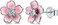 AllenCOCO Pink Flower Earrings for Women, 925 Sterling Silver Stud Earrings, Cute Plumeria Earrings For Girl, Cherry Blossom Hypoallergenic Stud.