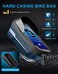 Whale Fall Waterproof Bike Frame Bag Bike Phone Bag Bicycle Cell Phone Holder for GPS - Bicycle Bag Frame Hard Eva Navi Pressure-Resistant Handlebar Bag TPU Touch-Screen with Sun-Visor and Rain Cover.