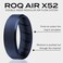 ROQ Silicone Rubber Wedding Ring for Men, Comfort Fit, Men's Wedding Band, Breathable Rubber Engagement Band, Beveled Edge or Duo, Multi Packs, Multi Colors.