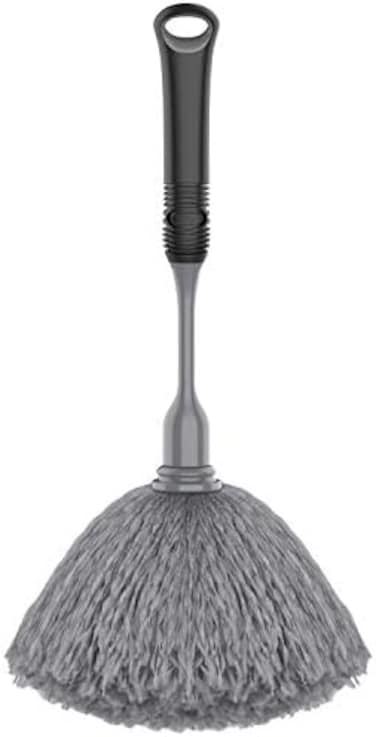 MR.SIGA MR. SIGA Microfiber Delicate Duster, Comfortable Non slip Handle, Detachable Washable Duster Head, GreyBlack.