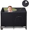 LLYWCM Crib Blackout Cover - Pack and Play Travel Crib Canopy - Stretchy Breathable Baby Netting Cover/Tent for Indoor or Outdoor Portable Playard to Sleeping or Play.