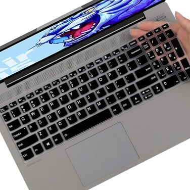 MUBUY-GOL Keyboard Cover for Lenovo Yoga 7i 15. 6" 16", Ideapad 3/Idepad 3i/Ideapad 5/Ideapad 5 15. 6 17. 3, Lenovo Flex 5 15. 6, Yoga Slim 7 15, ideaPad Slim 7 15. 6, ThinkBook 15/15P G2 G3 G4 -Black