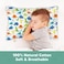 KeaBabies Toddler Pillowcase for Pillow - Organic Toddler Pillow Case for Kids - 100% Natural Cotton Pillowcase for Miniature Sleepy Pillows - Toddler First Pillow - Machine Washable (Happy Dino.