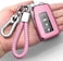Autophone Compatible with Lexus Key Fob Cover with Keychain Soft TPU 360 Degree Protection Key Shell Case for RX ES GS LS NX RS GX LX RC LC Smart Key-Pink.