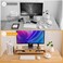Homerays Bamboo Monitor Stand Riser, No Assembly Required Exquisite Monitor Stand with Drawer, Ergonomic Height Wood Monitor Stand.