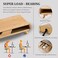 Homerays Bamboo Monitor Stand Riser, No Assembly Required Exquisite Monitor Stand with Drawer, Ergonomic Height Wood Monitor Stand.