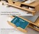 Homerays Bamboo Monitor Stand Riser, No Assembly Required Exquisite Monitor Stand with Drawer, Ergonomic Height Wood Monitor Stand.