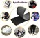 LLPT Sew On Hook and Loop Tape Extra Industrial Strength Nylon Fabric 1 Inch x 33 Feet Each Roll No Adhesive Hook Loop Strip for Sewing on DIY Cloth Shoe Curtain Bag Sport Gears Color Black (NHTB33.
