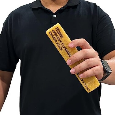 TPmax 40mm x 40mm x 200mm Abrasive Cleaning Eraser Stick for Cleaning Abrasive Sanding BeltsSanding Discs Sandpaper Rough Tape, Skateboard and Shoes Natural Rubber Build.