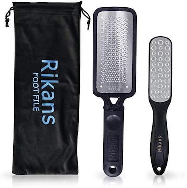 Rikans Colossal Foot File, Professional Foot Rasp Callus Remover, Foot Care Pedicure Tool to Remove Hard Skin,Can Be Used on Wet or Dry Skin, High Grade Stainless Steel File (Foot File Set.