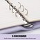 Sooez A5 binder 6 Ring, Refillable Notebook Planner Cover, Small Leather Organizer Empty Binder for Budget,Journal,Photocard Holder,Recipe Book, Aesthetic Loose Leaf Binder with Magnetic Buckle,Purple