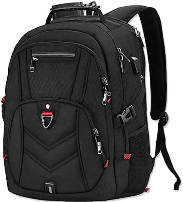 NEWHEY 18 Inch Laptop Bag Backpack Business Travel Backpacks for Men Women Extra Large Waterproof TSA Anti Theft College Bookbags with USB Charging Port 18. 4 Gaming Computer Backpack,Black.