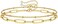 Turandoss Dainty Gold Bracelets for Women, 14K Gold Plated Adjustable Layered Bracelet Cute Evil Eye Oval Chain Pearl Bar Turtle Gold Bracelets for Women Jewelry.