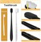 VEGOLS Adult Extra Soft Toothbrush with 20000 Soft Bristles, (Pack of 6Micro Nano Manual Toothbrushes for Protect Sensitive Gums, Black/White.