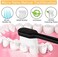 VEGOLS Adult Extra Soft Toothbrush with 20000 Soft Bristles, (Pack of 6Micro Nano Manual Toothbrushes for Protect Sensitive Gums, Black/White.