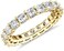 PAVOI 14K Gold Plated Rings Cubic Zirconia Love Ring3mm Cushion Cut Stackable Rings for WomenGold Rings for Women.