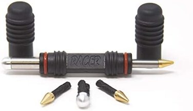 طقم إصلاح الثقوب فائق الخفة من DYNAPLUG Racer باللون الأسود.