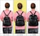 UTO Women Backpack Purse Leather Vegan Ladies Fashion Designer Rucksack Convertible Travel Shoulder Bag with Tassel, 0454 Oil Wax Pink, Large, Rucksack Backpacks, L.