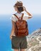 UTO Women Backpack Purse PU Washed Leather Convertible Ladies Rucksack Tassel Zipper Pocket Shoulder Bag.