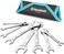DURATECH Super-Thin Open End Wrench Set, Metric, 8-Piece, 5. 5mm to 27 mm, CR-V, with Rolling Pouch.