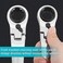 DURATECH 4-in-1 Flex-Head Reversible Ratcheting Box Wrench Set, Metric, 2-Piece, 8mm to 19mm, 12 Point, CR-V Steel, with Rolling Pouch.