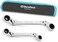 DURATECH 4-in-1 Flex-Head Reversible Ratcheting Box Wrench Set, Metric, 2-Piece, 8mm to 19mm, 12 Point, CR-V Steel, with Rolling Pouch.