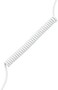ASCENY CoiledDouble-Sleeved Mechanical Keyboard Cable, for Type-C Mechanical Keyboards (White.