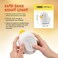 UNEEDE LED Benson Night Light, Cute Duck Animal Silicone Nursery Night Light Rechargeable Table Lamp Bedside Lamp with Touch Sensor for Baby Girls Women Bedrooms, Living Room.