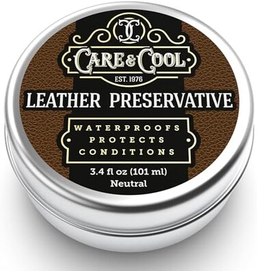 Care &amp; Cool Since 1976, Leather Conditioner, Protector and Renovator (3. 4 oz. The Best Waterproofing Leather Restorer for Boots, Shoes, Purses, Jackets, and Furniture to Preserve Your Leather Product
