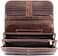 moonster Leather Purses for Women, Real Leather Womens Purse w/RFID Protection, Large Capacity Ladies Purse &ndash; 2 Zip, 3 Open2 Clear Pockets9 Card Slots, Wallet for Women Classic Brown 20x10cm.