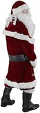 Halfjuly Men&rsquo;s Santa Costume Set Christmas 12pcs Deluxe Velvet Adult Santa Claus Suit.