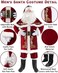 Halfjuly Men&rsquo;s Santa Costume Set Christmas 12pcs Deluxe Velvet Adult Santa Claus Suit.