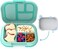 صندوق غداء Bentgo Kids Chill - حل غداء على طراز البينتو مع 4 أقسام وعبوة ثلج قابلة للإزالة للوجبات والوجبات الخفيفة أثناء التنقل - مانع للتسرب، آمن للغسل في غسالة الأطباق، خالٍ من مادة BPA (أكوا).