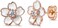 AllenCOCO 925 Sterling Silver Stud Earrings,Cute Flower Ear Studs for Women Girl,White/Black/Rose Gold Plated, Hypoallergenic Jewelry Gift, Metal, Cubic Zirconia,.