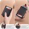 Zitahli Slim Wallets for Men RFID Money Clip Wallet Men's Front Pocket Minimalist Wallet, Carbon BlackOrange, S.