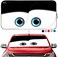 Gven Windshield Shade, Car Sun Shade for Front Windshield Funny Car Eyes Sunshades Sun Visor Protector Blocks UV Rays Foldable 210T Keep Your Vehicle Cool (Eyes-Black, Large.