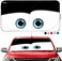 Gven Windshield Sun Shade, Car Sun Shade for Front Window Funny Car Eyes Sunshades Sun Visor Protector Blocks UV Rays Foldable 210T Keep Your Vehicle (eyes-black, Standard.