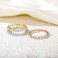 EAMTI 2mm 925 Sterling Silver Wedding Band Round Cubic Zirconia Full Eternity Stackable Engagement Ring for Women Size 5.