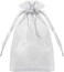 Hongyitime 100PCS Premium Sheer Organza Bags, White Wedding Favor Bags with Drawstring, 4x6 inches Jewelry Gift Bags for Party, Jewelry, Festival, Makeup Organza Favor Bags,net Gift Bags,Drawstring Go