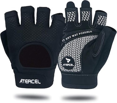 Atercel Weight Lifting Gloves Full Palm Protection, Workout Gloves for Gym, Cycling, Exercise, Breathable, Super Lightweight for Mens and Women(Black, S.